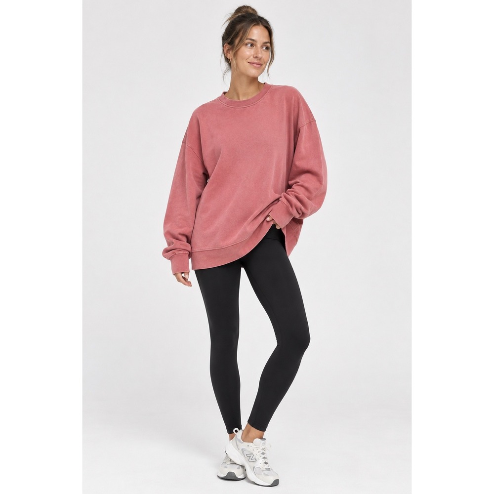 lululemon Perfectly Oversized Crew Sweatshirt Rose Pink Cotton Terry Medium